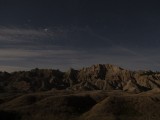 Nightfall over the Badlands of South Dakota